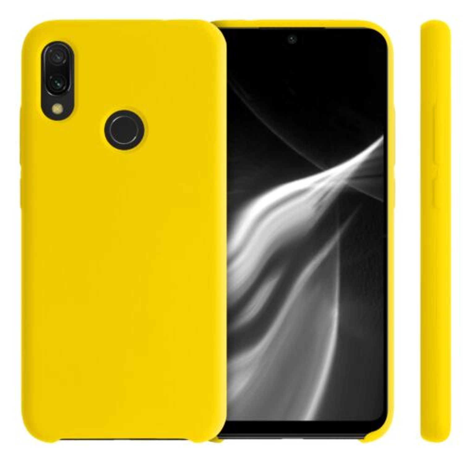 Husa pentru Xiaomi Redmi Note 7/Redmi Note 7 Pro, Silicon, Galben, 48714.165 fotografia produsului View 2 L
