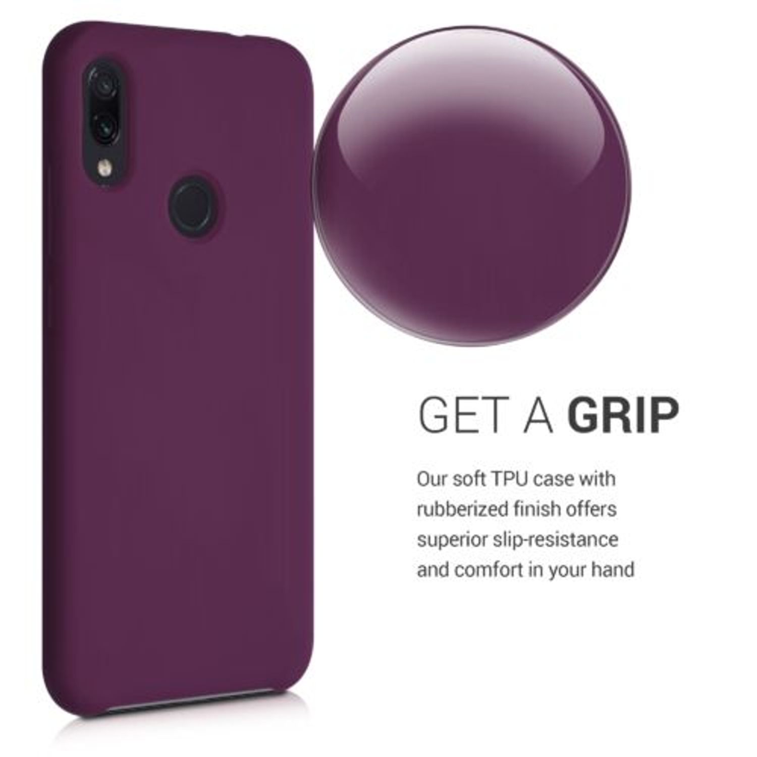 Husa pentru Xiaomi Redmi Note 7/Redmi Note 7 Pro, Silicon, Violet, 48714.187 fotografia produsului View 4 L