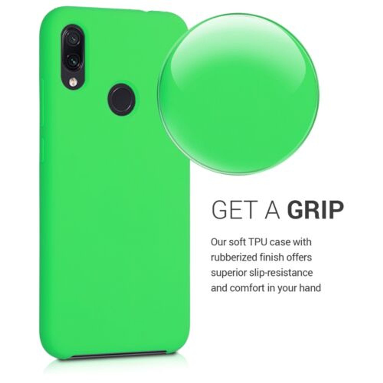 Husa pentru Xiaomi Redmi Note 7/Redmi Note 7 Pro, Silicon, Verde, 48714.159 fotografia produsului View 4 L