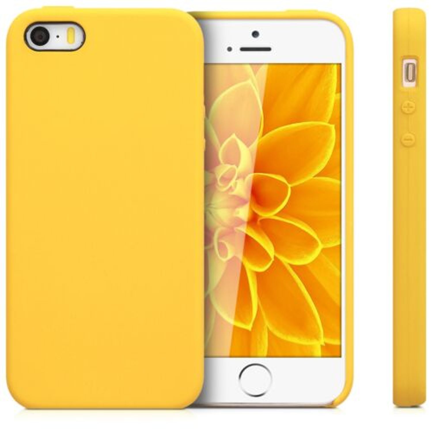 Husa pentru Apple iPhone 5/iPhone 5s/iPhone SE, Silicon, Galben, 42766.143 fotografia produsului View 5 L