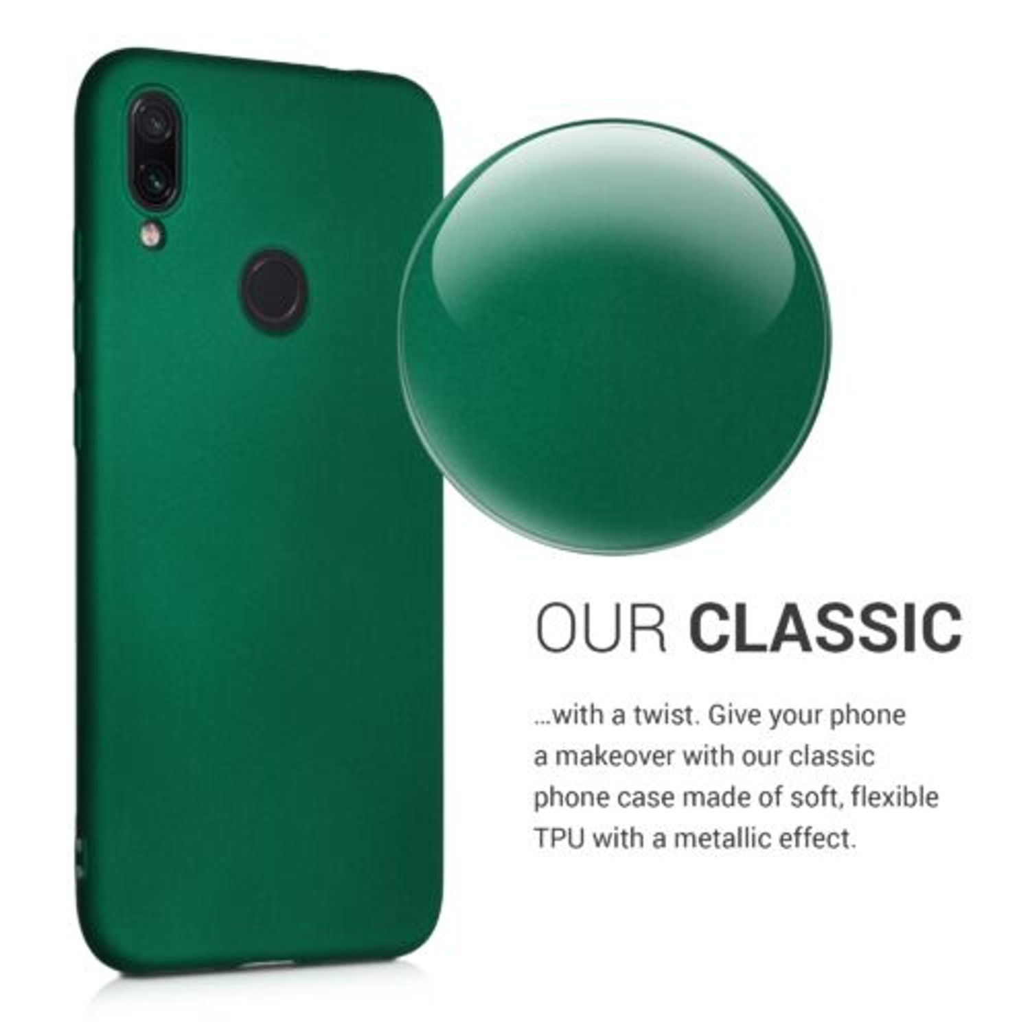 Husa pentru Xiaomi Redmi Note 7/Redmi Note 7 Pro, Silicon, Verde, 47570.170 fotografia produsului View 4 L