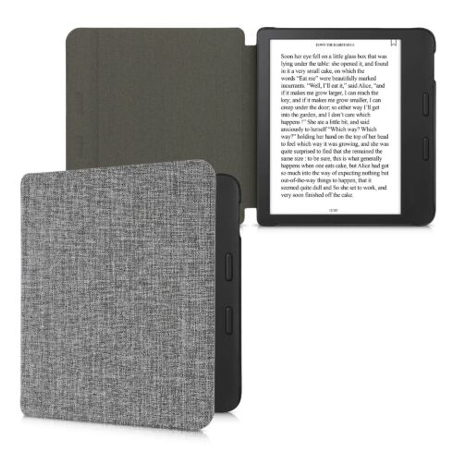Husa pentru Tolino Vision 6, Kwmobile, Gri, Textil, 57166.22 fotografia produsului
