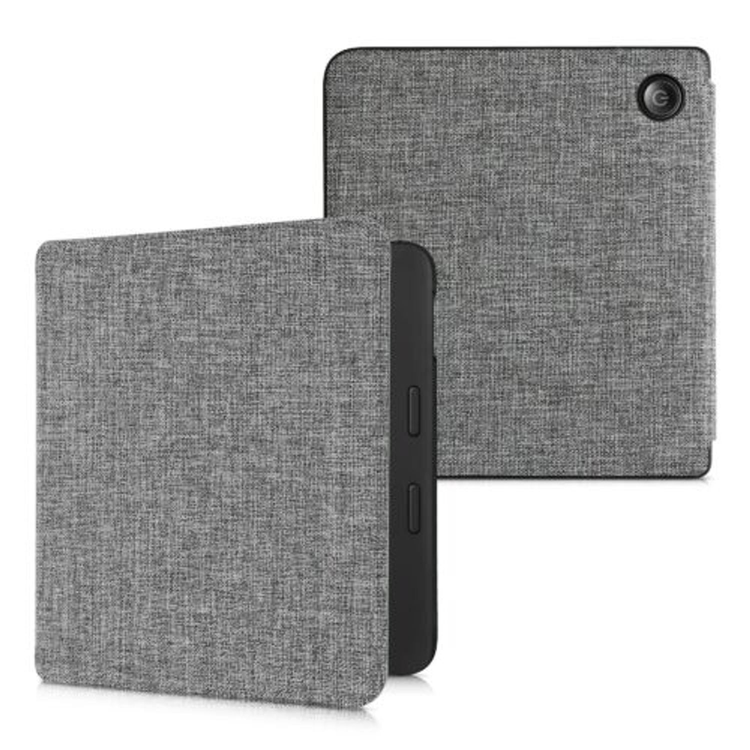Husa pentru Tolino Vision 6, Kwmobile, Gri, Textil, 57166.22 fotografia produsului View 2 L