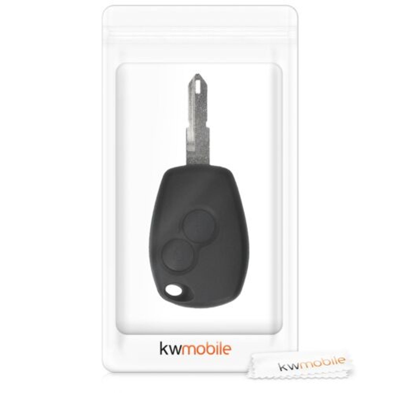 Carcasa Cheie pentru Renault/Dacia, 2 Butoane, Plastic, Negru, 49610.01 fotografia produsului View 7 L