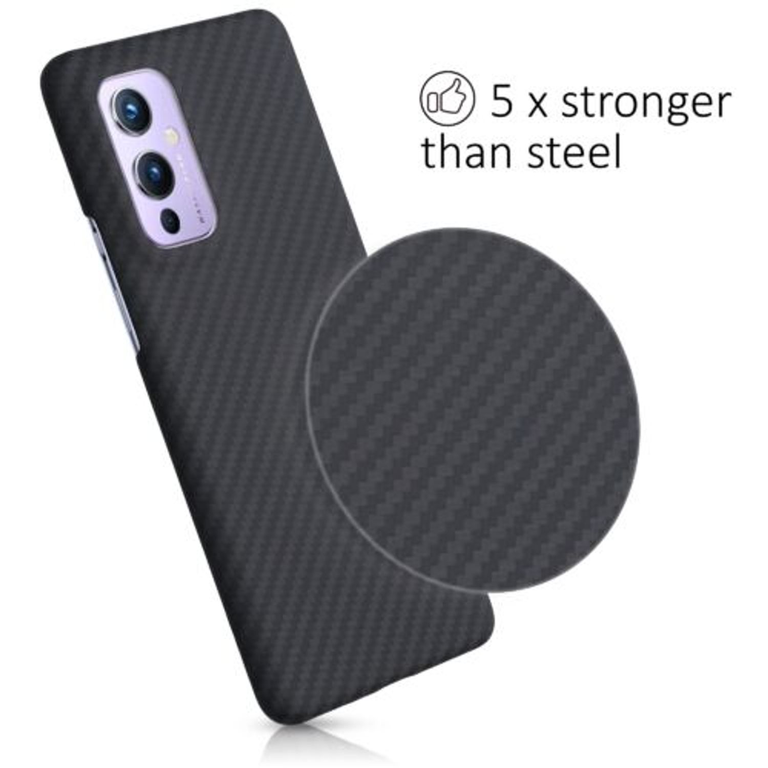 Husa pentru OnePlus 9, Aramida, Negru, 56041.47 fotografia produsului View 4 L