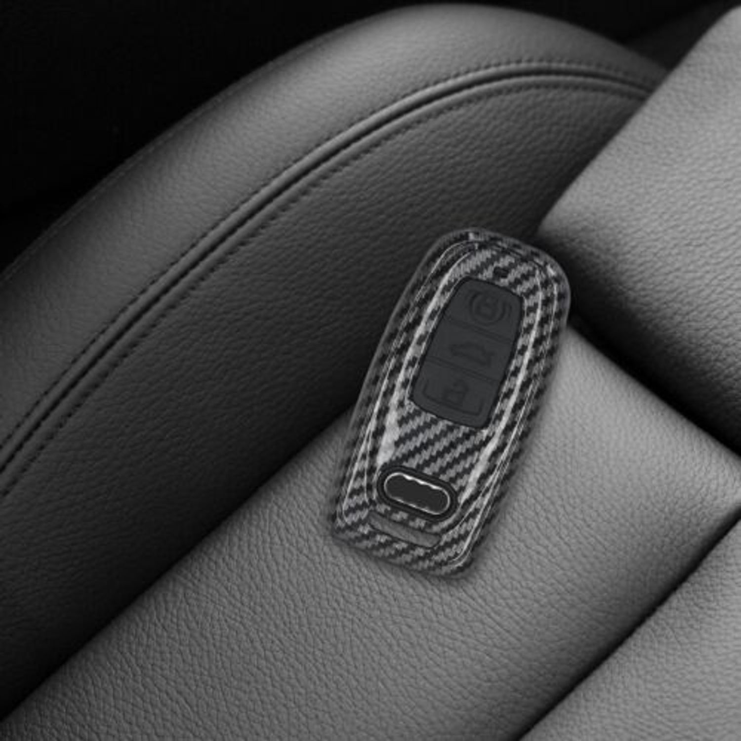 Husa Cheie Auto pentru Audi, 3 Butoane, Plastic, Negru, 52236.01 fotografia produsului View 3 L
