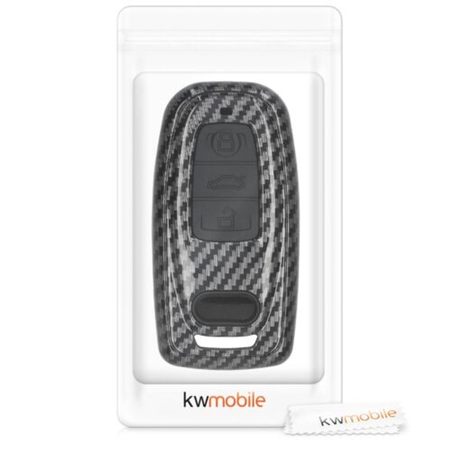 Husa Cheie Auto pentru Audi, 3 Butoane, Plastic, Negru, 52236.01 fotografia produsului View 7 L