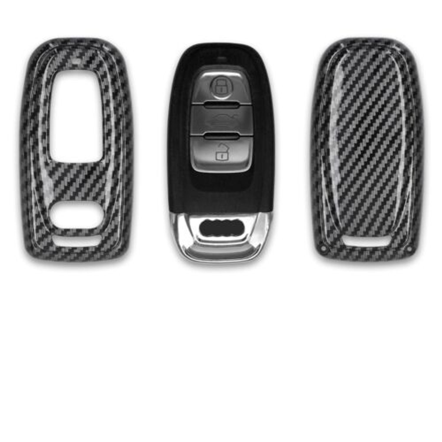 Husa Cheie Auto pentru Audi, 3 Butoane, Plastic, Negru, 52236.01 fotografia produsului View 8 L