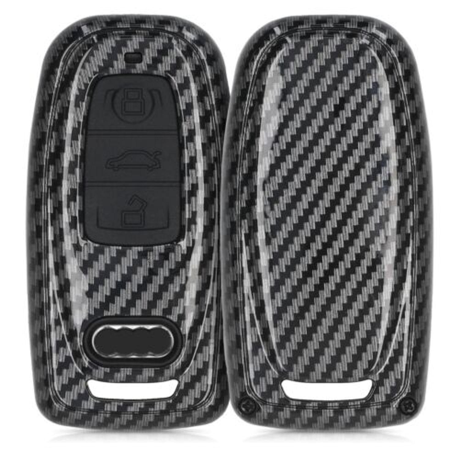 Husa Cheie Auto pentru Audi, 3 Butoane, Plastic, Negru, 52236.01 fotografia produsului