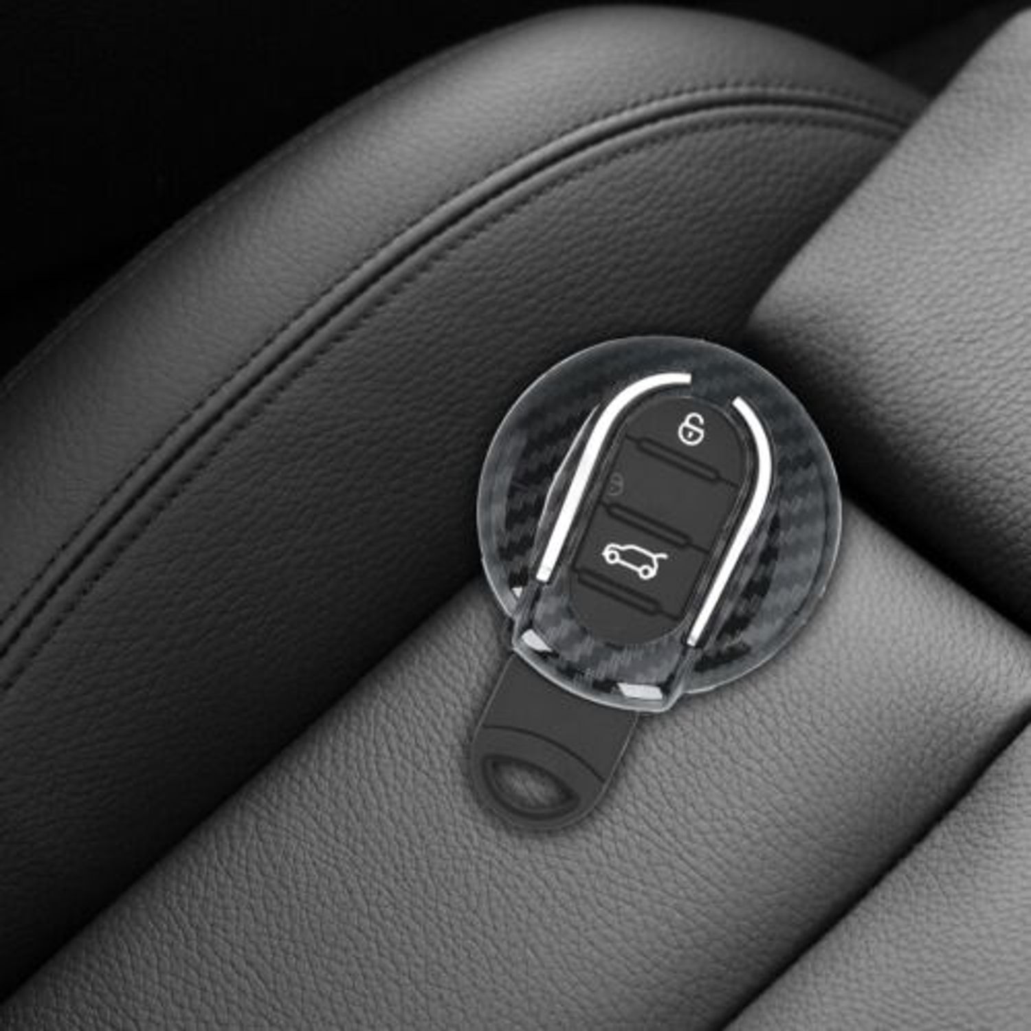 Husa Cheie Auto pentru Mini Cooper, 3 Butoane, Plastic, Negru, 49073.01 fotografia produsului View 6 L