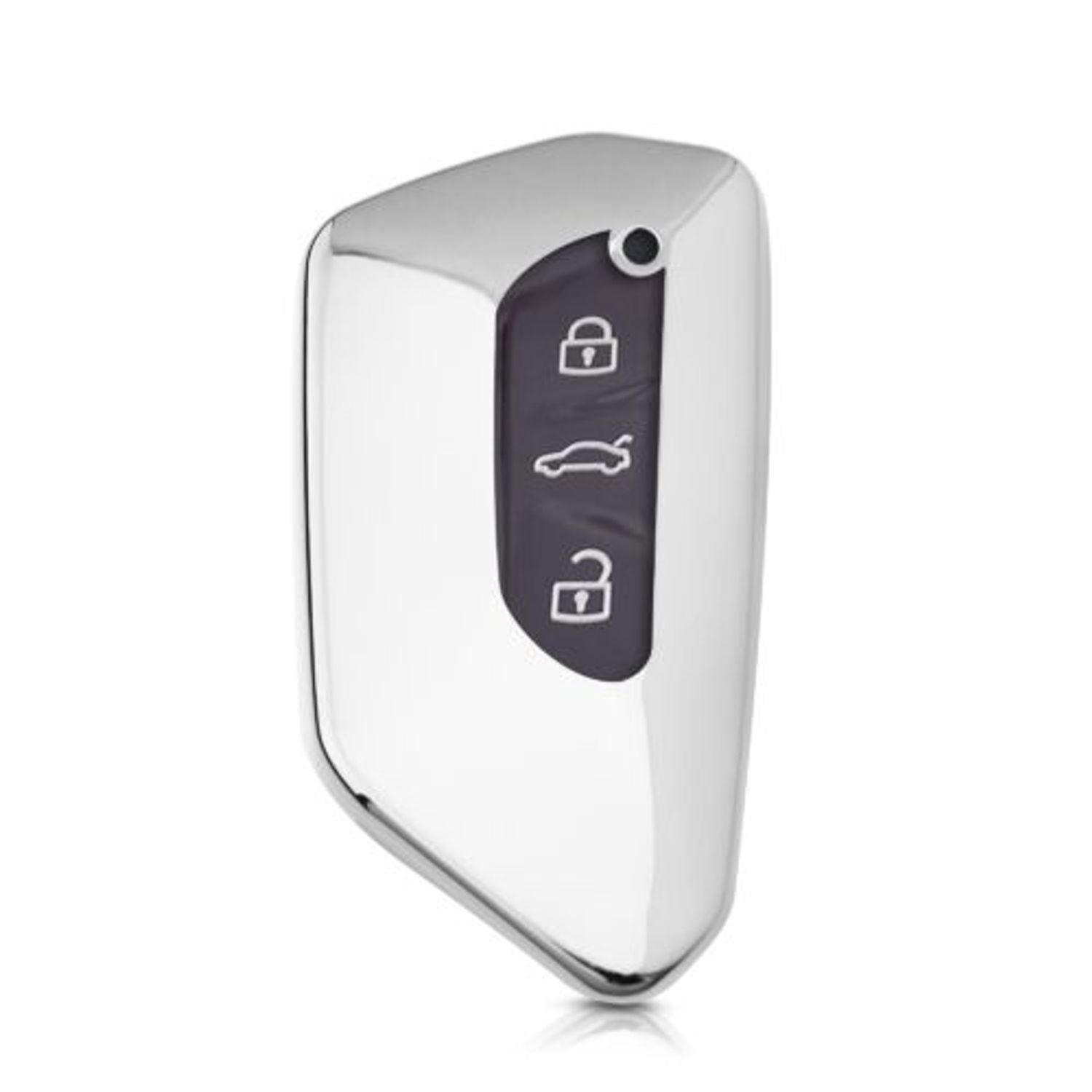 Husa Cheie Auto pentru VW, 3 Butoane, Silicon, Silver, 52654.02 fotografia produsului View 4 L