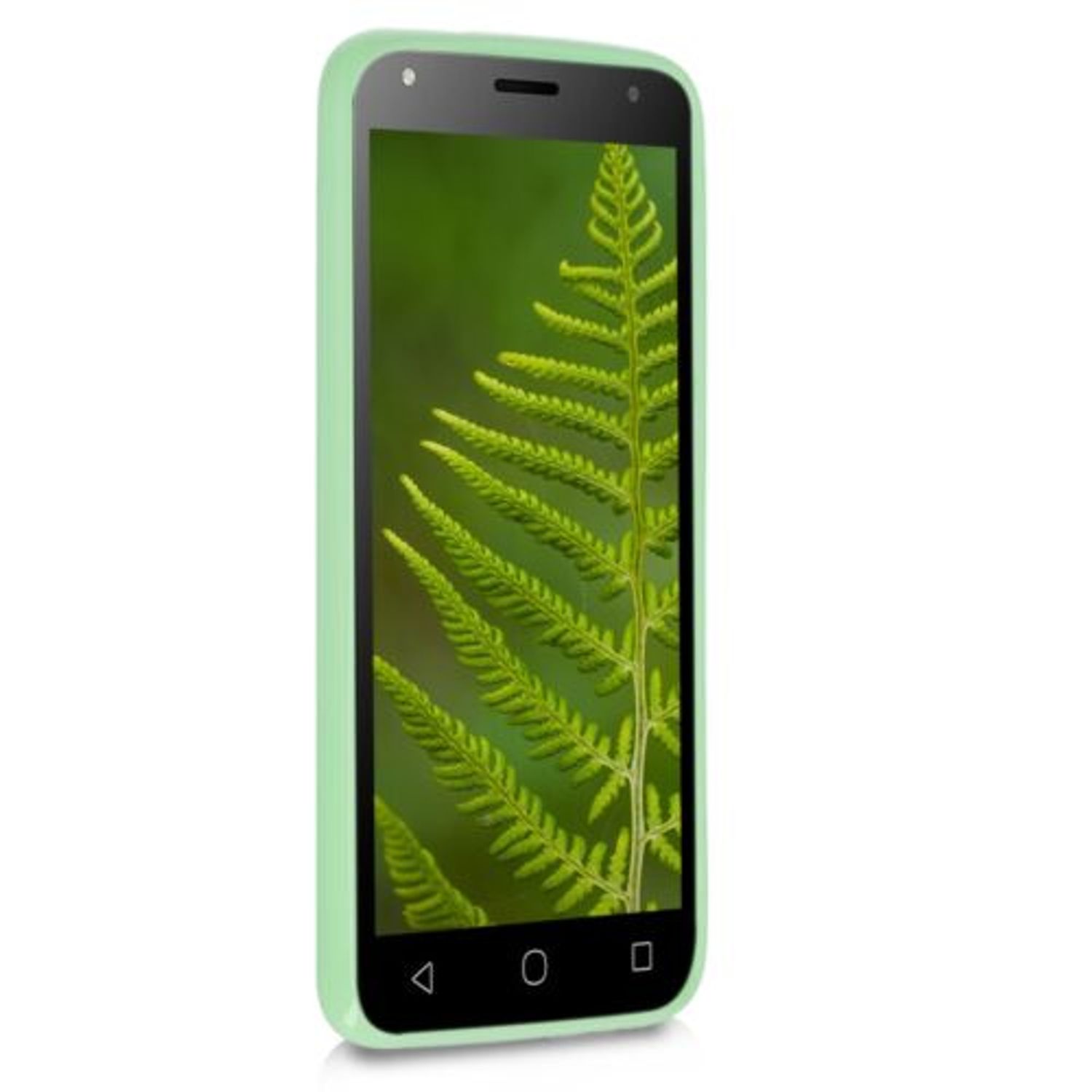 Husa pentru Alcatel 1, Silicon, Verde, 46363.50 fotografia produsului View 3 L