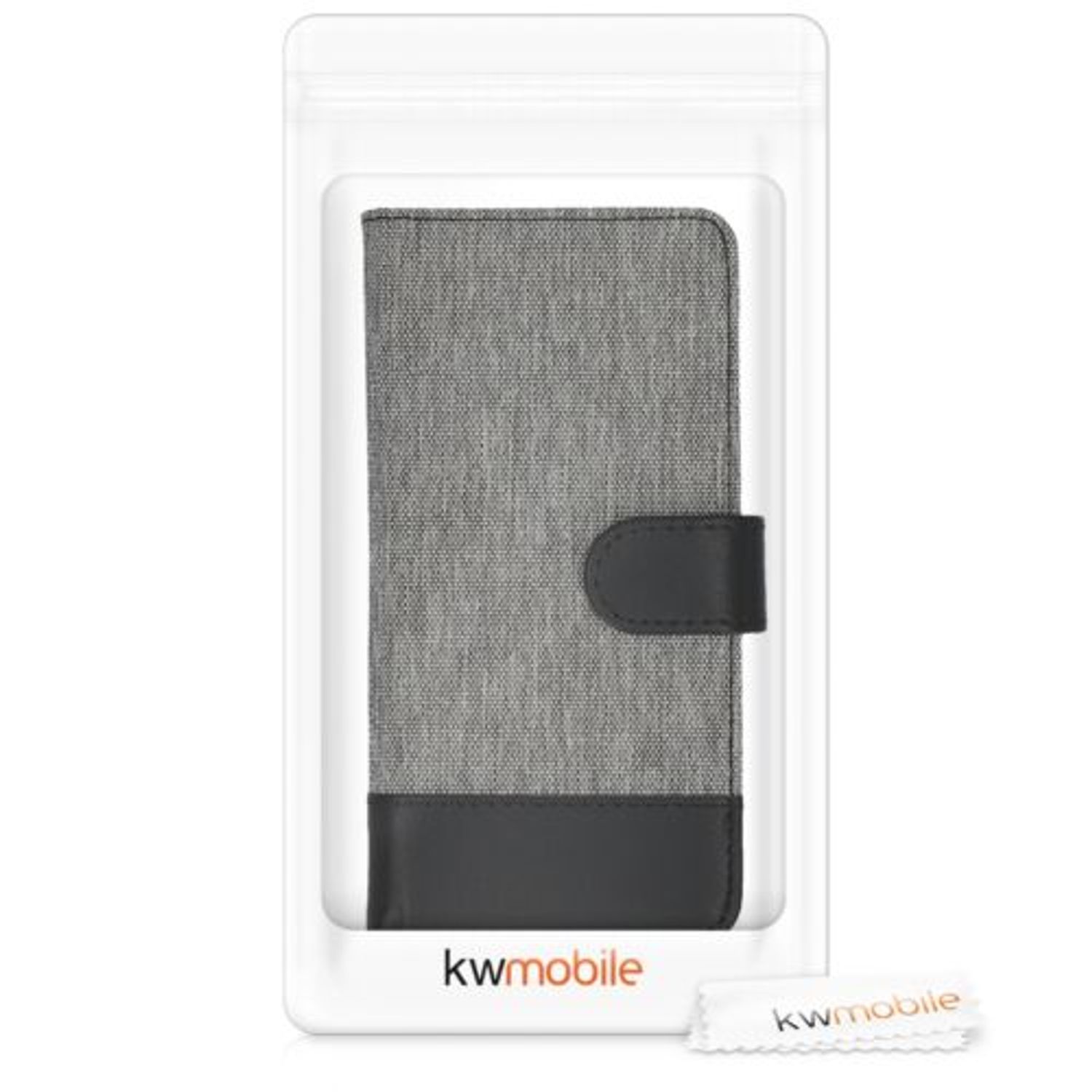 Husa pentru Nokia 1 Plus, Textil, Gri, 48021.01 fotografia produsului View 7 L