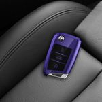 Husa Cheie Auto pentru VW, 3 Butoane, Silicon, Mov, 48037.182 fotografia produsului View 6 S