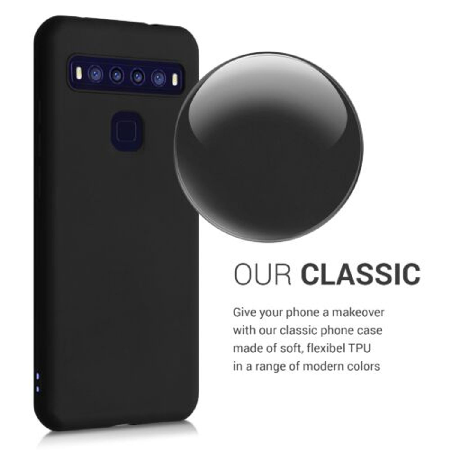 Husa pentru TCL 10L, Silicon, Negru, 53508.47 fotografia produsului View 3 L