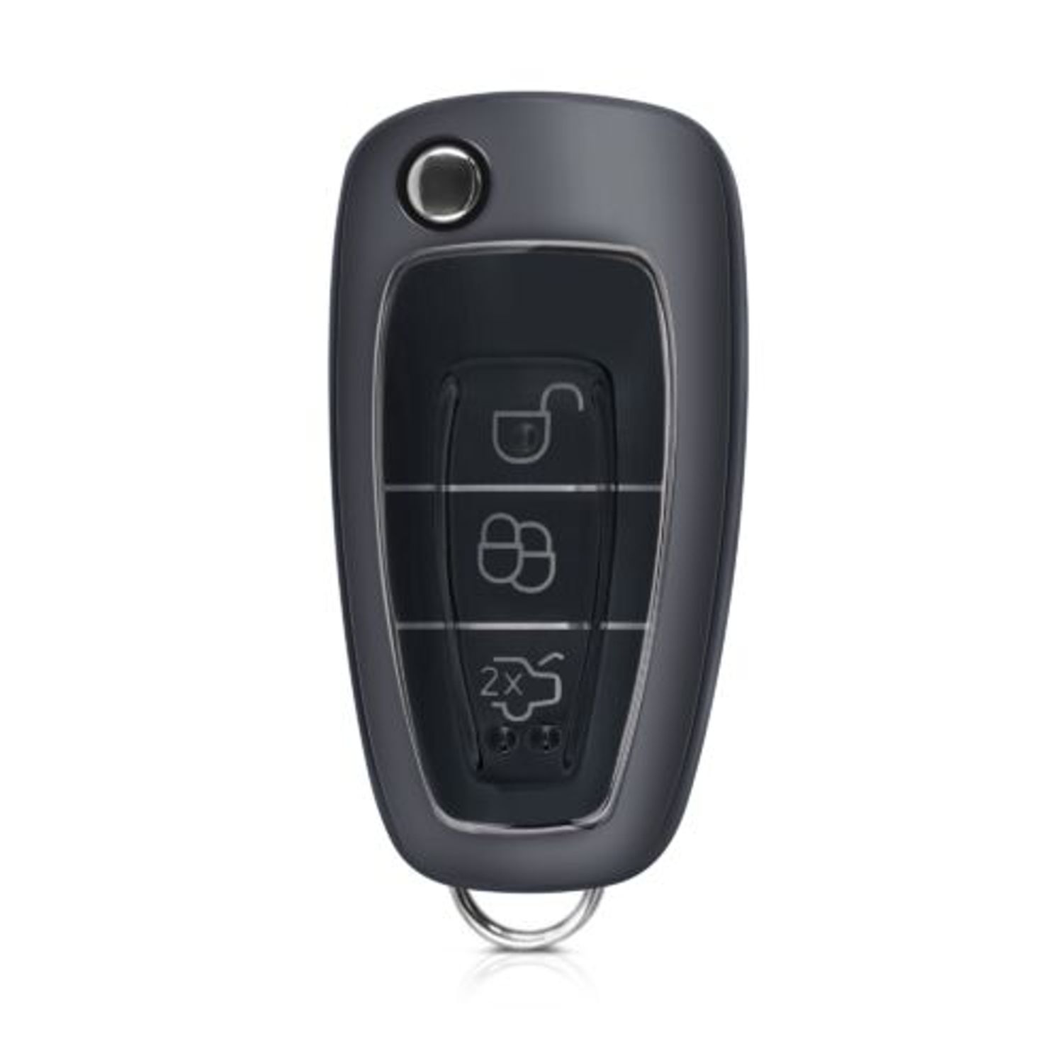 Husa Cheie Auto pentru Ford, 3 Butoane, Silicon, Negru, 48039.95 fotografia produsului View 4 L