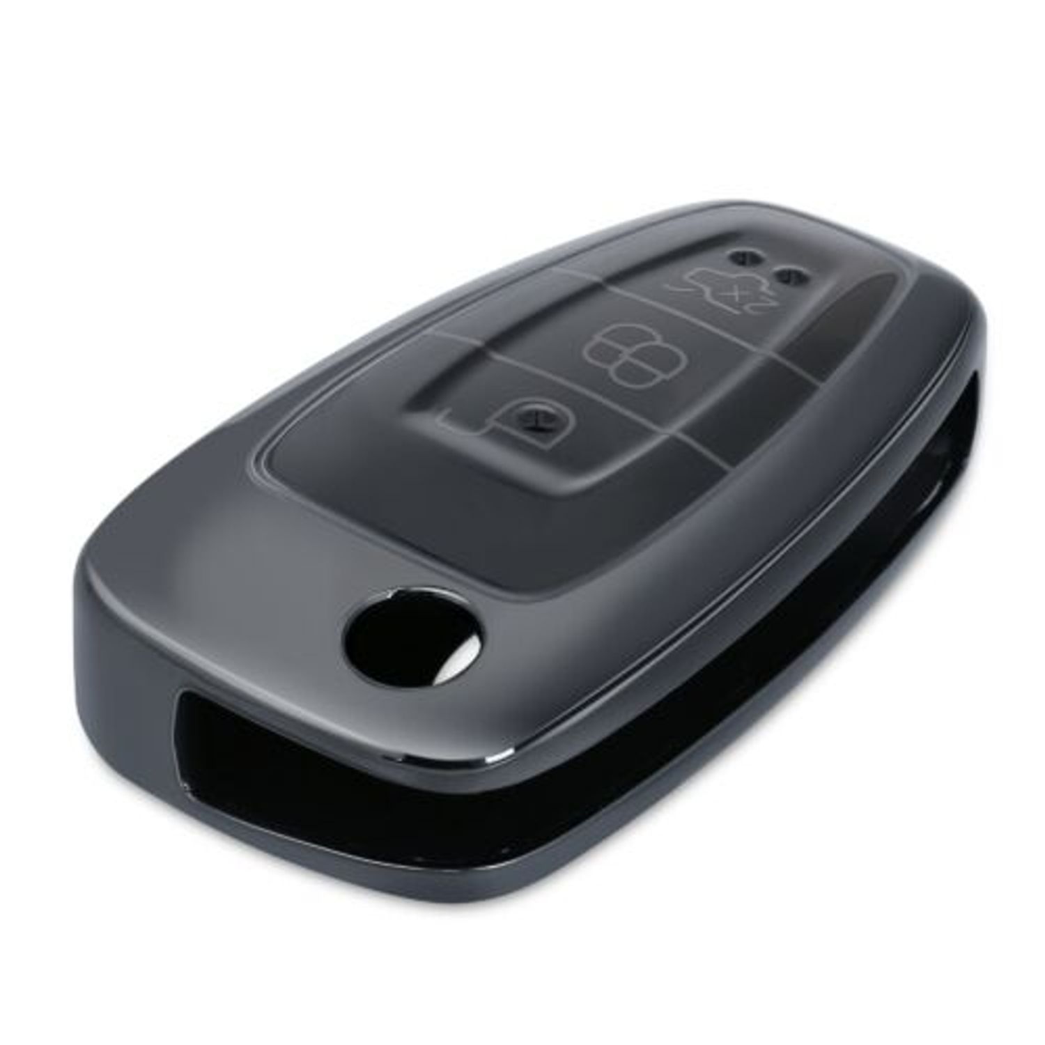 Husa Cheie Auto pentru Ford, 3 Butoane, Silicon, Negru, 48039.95 fotografia produsului View 2 L