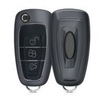 Husa Cheie Auto pentru Ford, 3 Butoane, Silicon, Negru, 48039.95 fotografia produsului