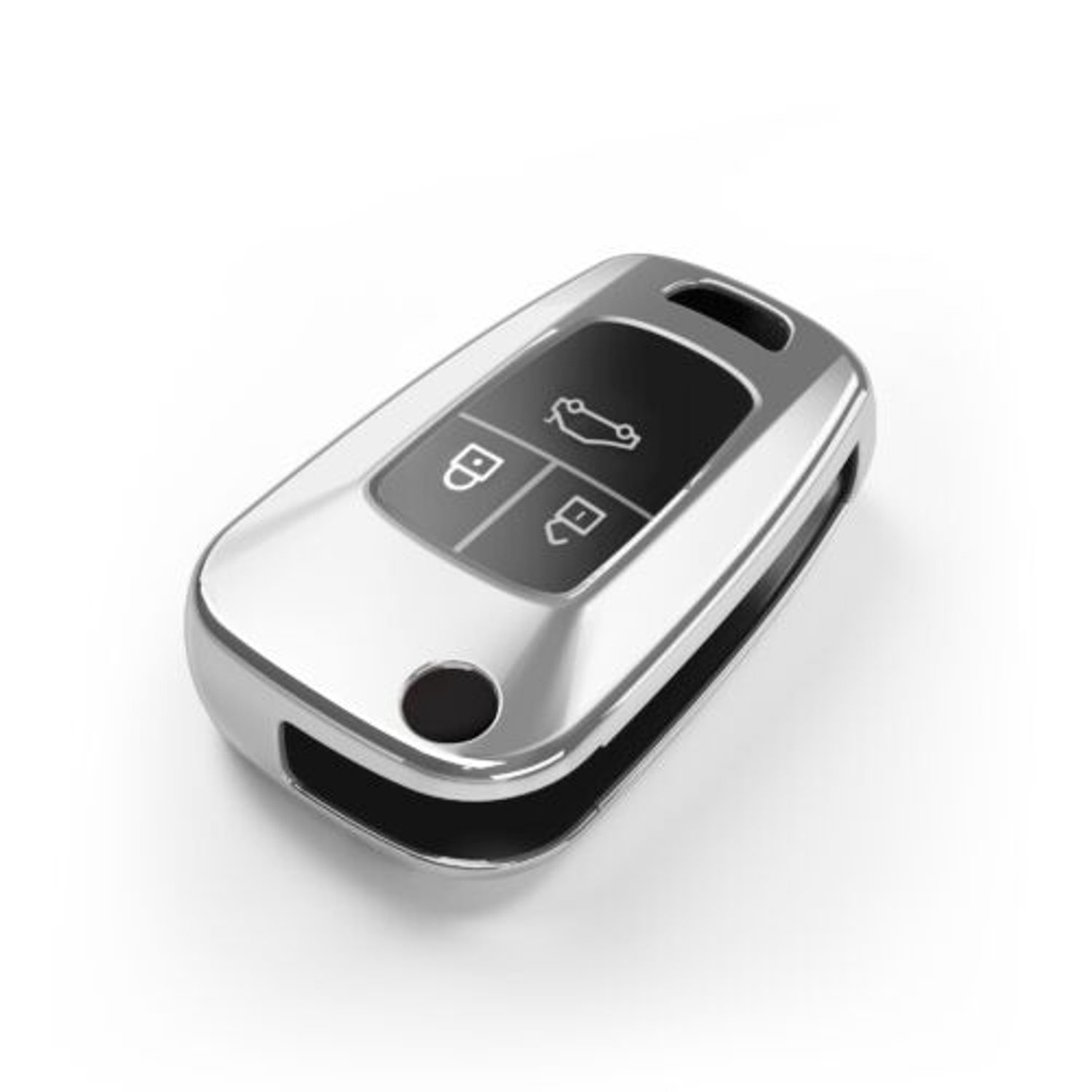 Husa Cheie Auto pentru Opel, 3 Butoane, Silicon, Silver, 52648.02 fotografia produsului View 2 L
