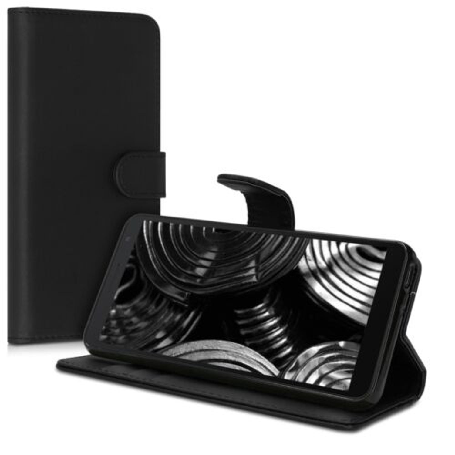 Husa pentru Alcatel 1B (2020), Piele ecologica, Negru, 51475.01 fotografia produsului View 2 L