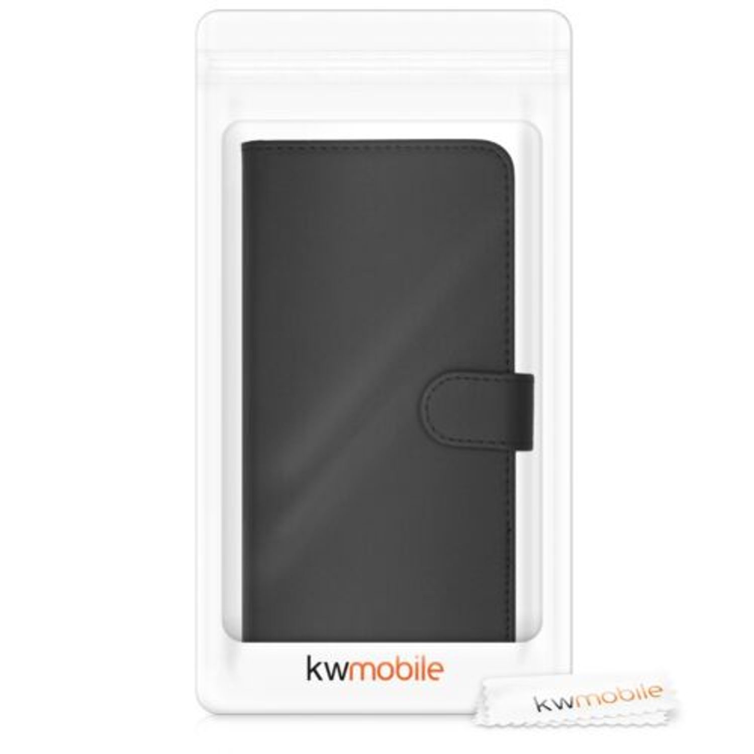 Husa pentru Alcatel 1B (2020), Piele ecologica, Negru, 51475.01 fotografia produsului View 7 L