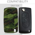 Husa Cheie Auto pentru Peugeot/Citroen, 3 Butoane, Silicon, Verde, 45653.03 fotografia produsului View 5 S