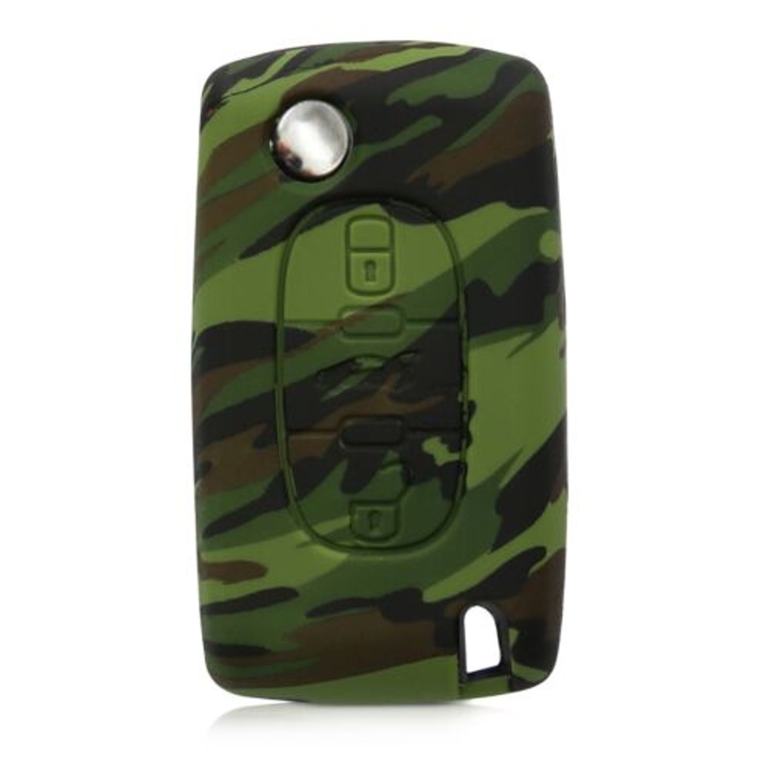 Husa Cheie Auto pentru Peugeot/Citroen, 3 Butoane, Silicon, Verde, 45653.03 fotografia produsului View 4 L