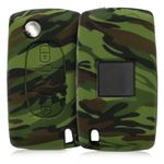 Husa Cheie Auto pentru Peugeot/Citroen, 3 Butoane, Silicon, Verde, 45653.03 fotografia produsului