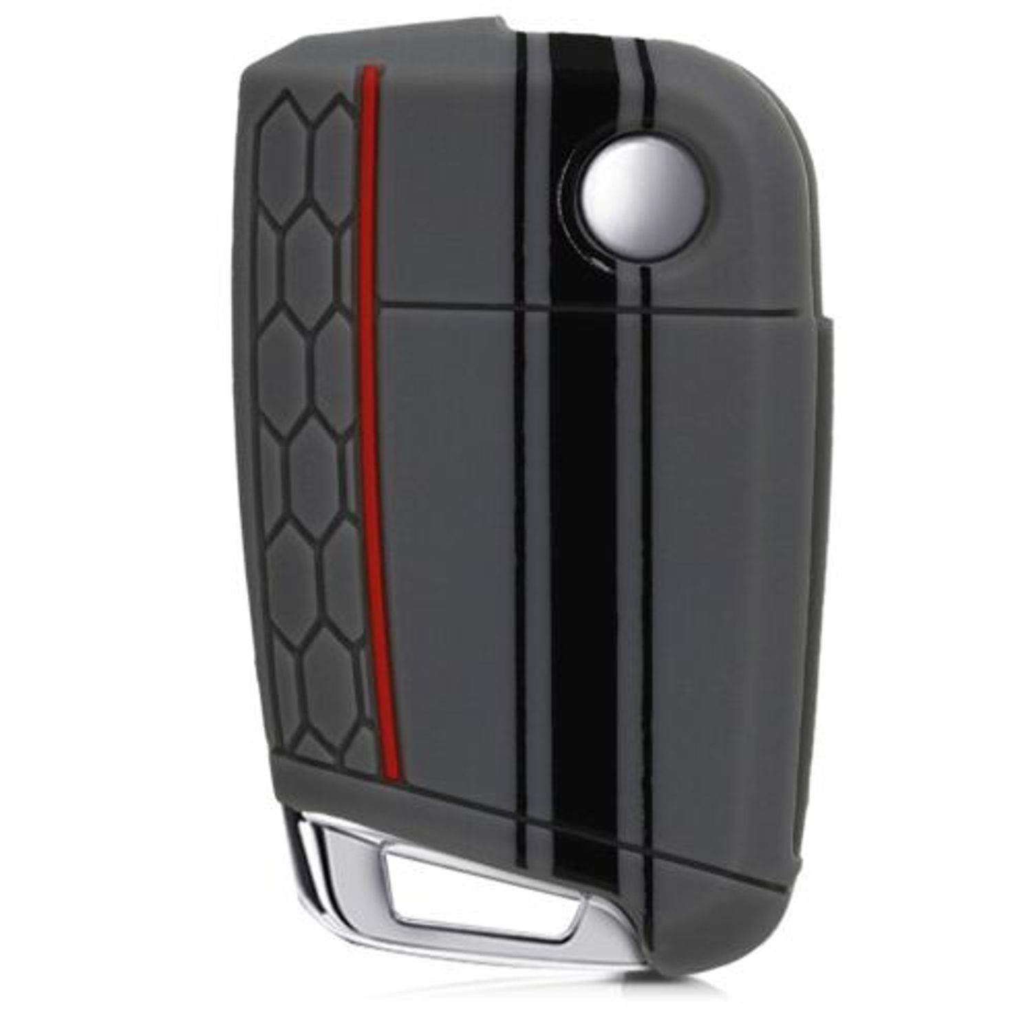 Husa Cheie Auto pentru VW, 3 Butoane, Silicon, Gri, 42888.32 fotografia produsului View 2 L