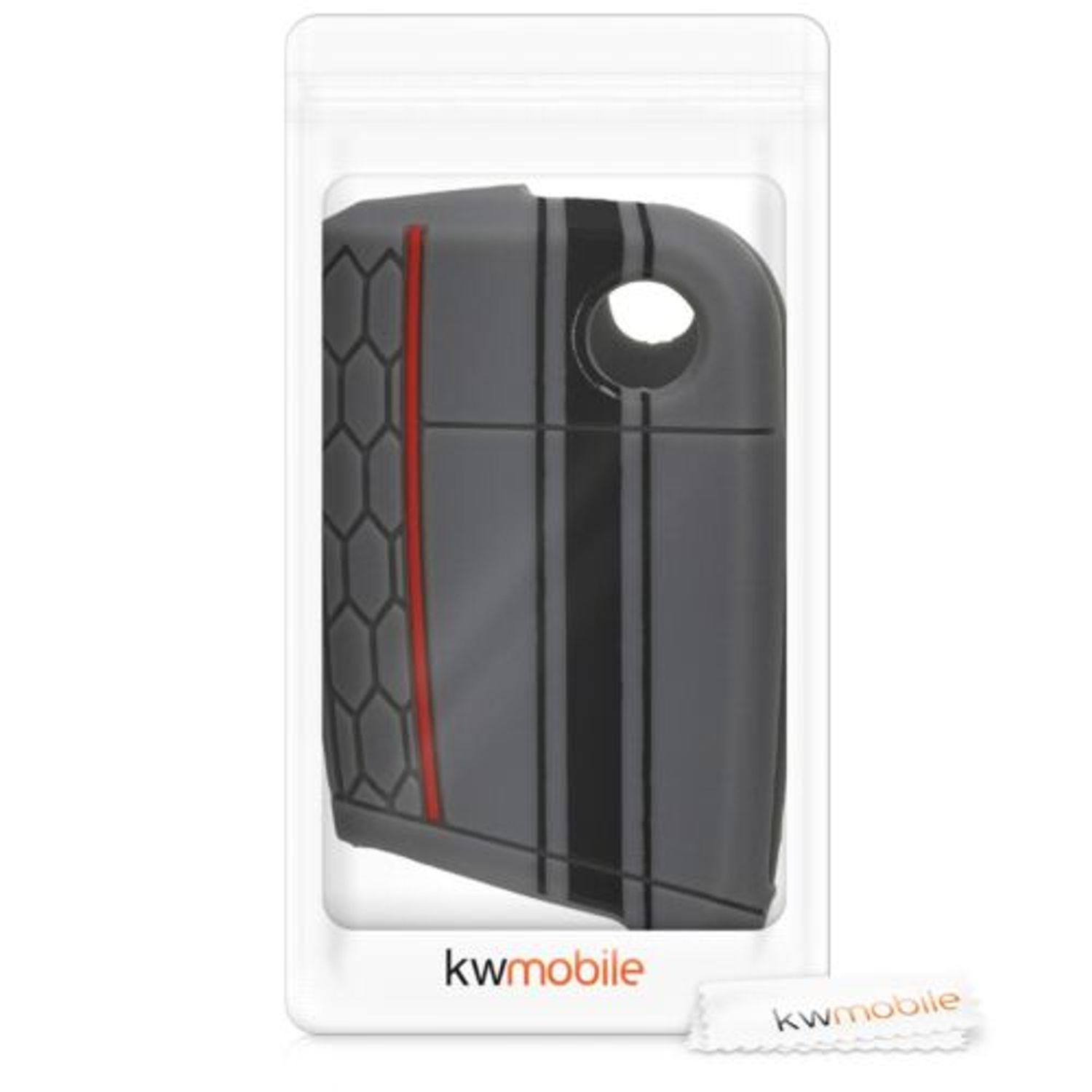 Husa Cheie Auto pentru VW, 3 Butoane, Silicon, Gri, 42888.32 fotografia produsului View 4 L