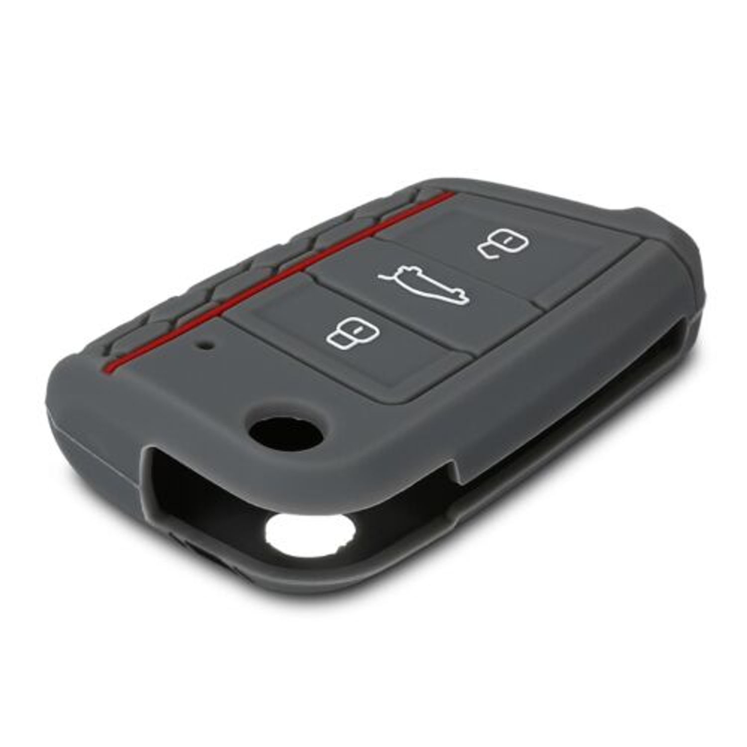 Husa Cheie Auto pentru VW, 3 Butoane, Silicon, Gri, 42888.32 fotografia produsului View 5 L