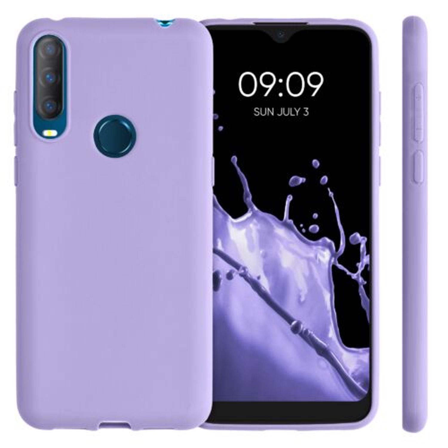 Husa pentru Alcatel 1S (2020), Silicon, Mov, 51515.108 fotografia produsului View 2 L