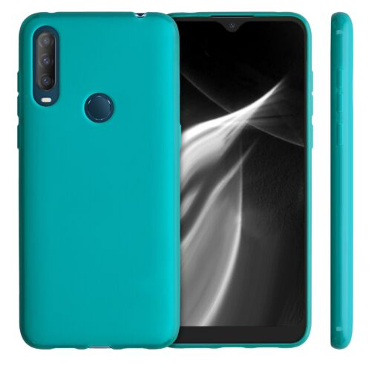 Husa pentru Alcatel 1S (2020), Silicon, Verde, 51515.57 fotografia produsului View 2 L