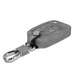 Husa Cheie Auto pentru VW, 3 Butoane, Piele nabuc, Gri, 48576.04 fotografia produsului View 2 S