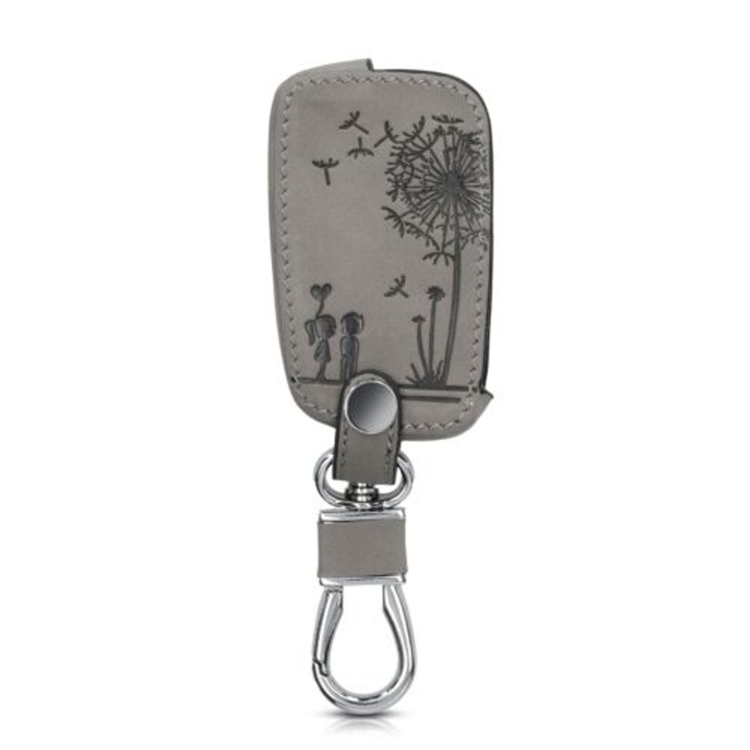 Husa Cheie Auto pentru VW, 3 Butoane, Piele nabuc, Gri, 48576.04 fotografia produsului View 7 L