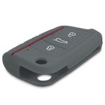 Husa Cheie Auto pentru VW, 3 Butoane, Silicon, Gri, 41628.22 fotografia produsului View 2 S