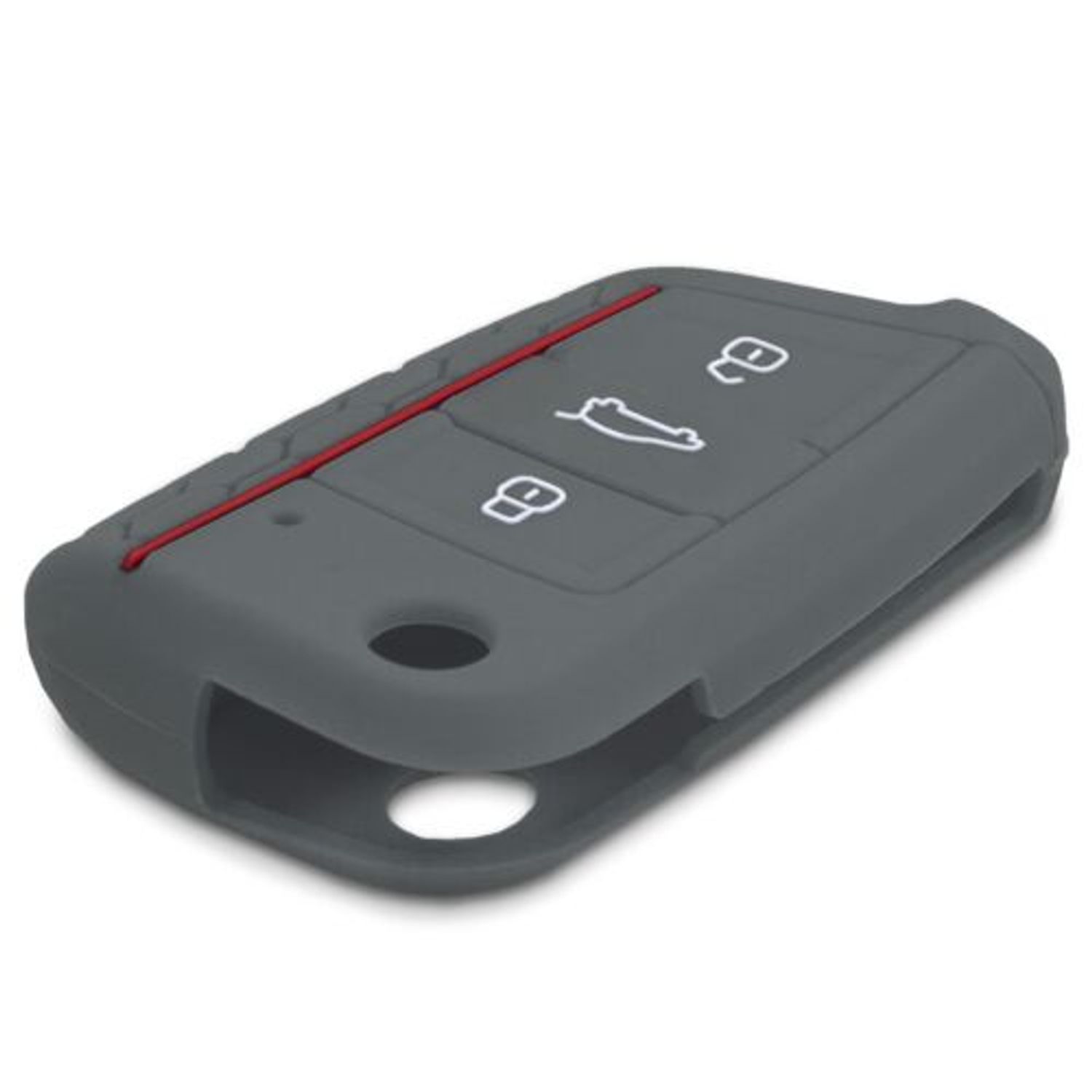 Husa Cheie Auto pentru VW, 3 Butoane, Silicon, Gri, 41628.22 fotografia produsului View 2 L