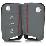 Husa Cheie Auto pentru VW, 3 Butoane, Silicon, Gri, 41628.22 fotografia produsului