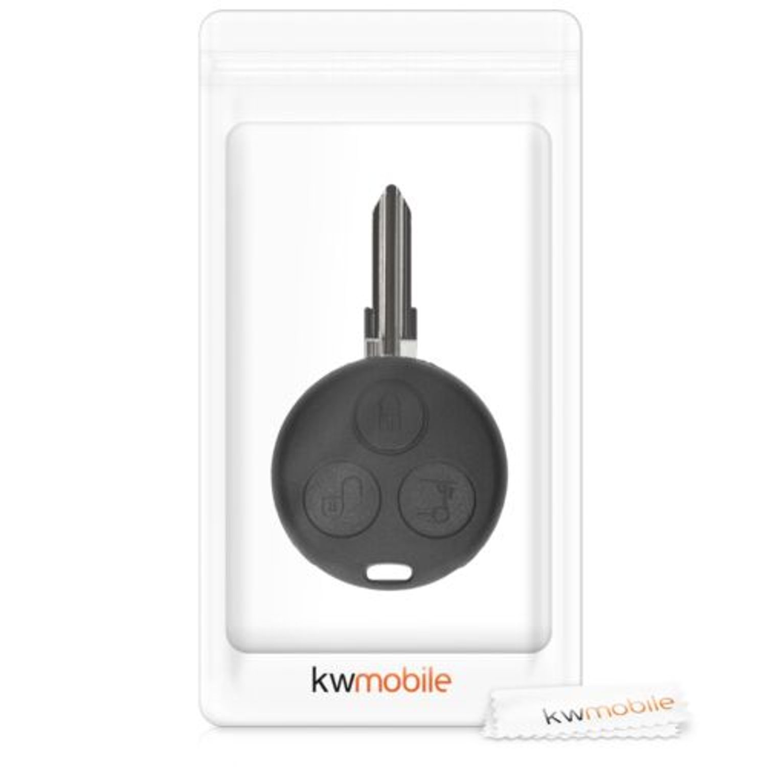 Carcasa Cheie pentru Smart, 3 Butoane, Plastic, Negru, 48226.01 fotografia produsului View 5 L