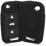 Husa Cheie Auto pentru VW, 3 Butoane, Silicon, Negru, 42888.13 fotografia produsului