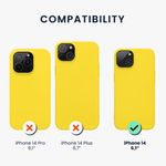 Husa Kwmobile pentru Apple iPhone 14, Silicon, Galben, 59079.165 fotografia produsului View 2 S