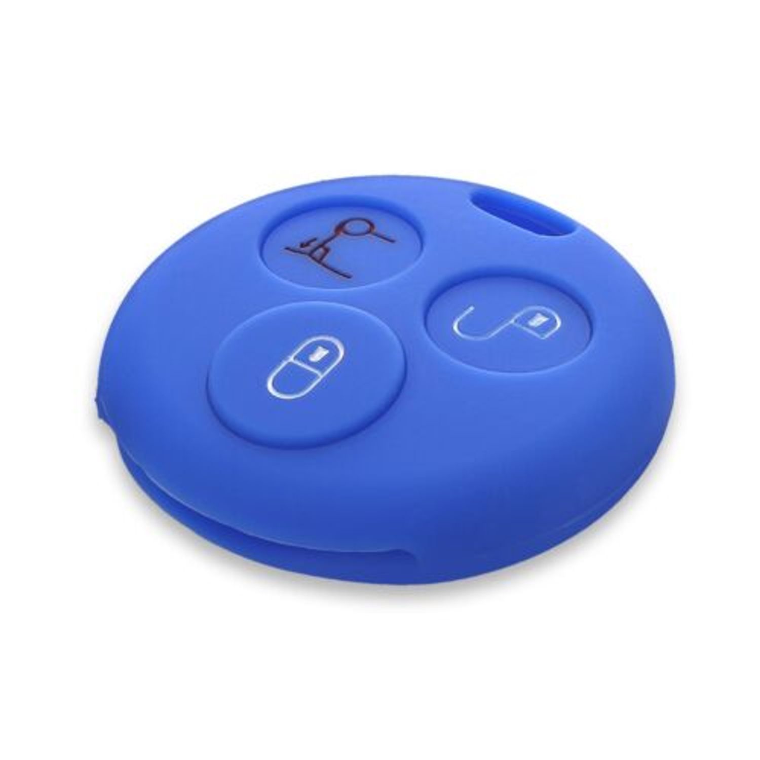 Husa Cheie Auto pentru Smart, 3 Butoane, Silicon, Albastru, 44157.04 fotografia produsului View 2 L