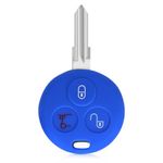Husa Cheie Auto pentru Smart, 3 Butoane, Silicon, Albastru, 44157.04 fotografia produsului View 3 S