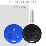 Husa Cheie Auto pentru Smart, 3 Butoane, Silicon, Albastru, 44157.04 fotografia produsului View 5 S