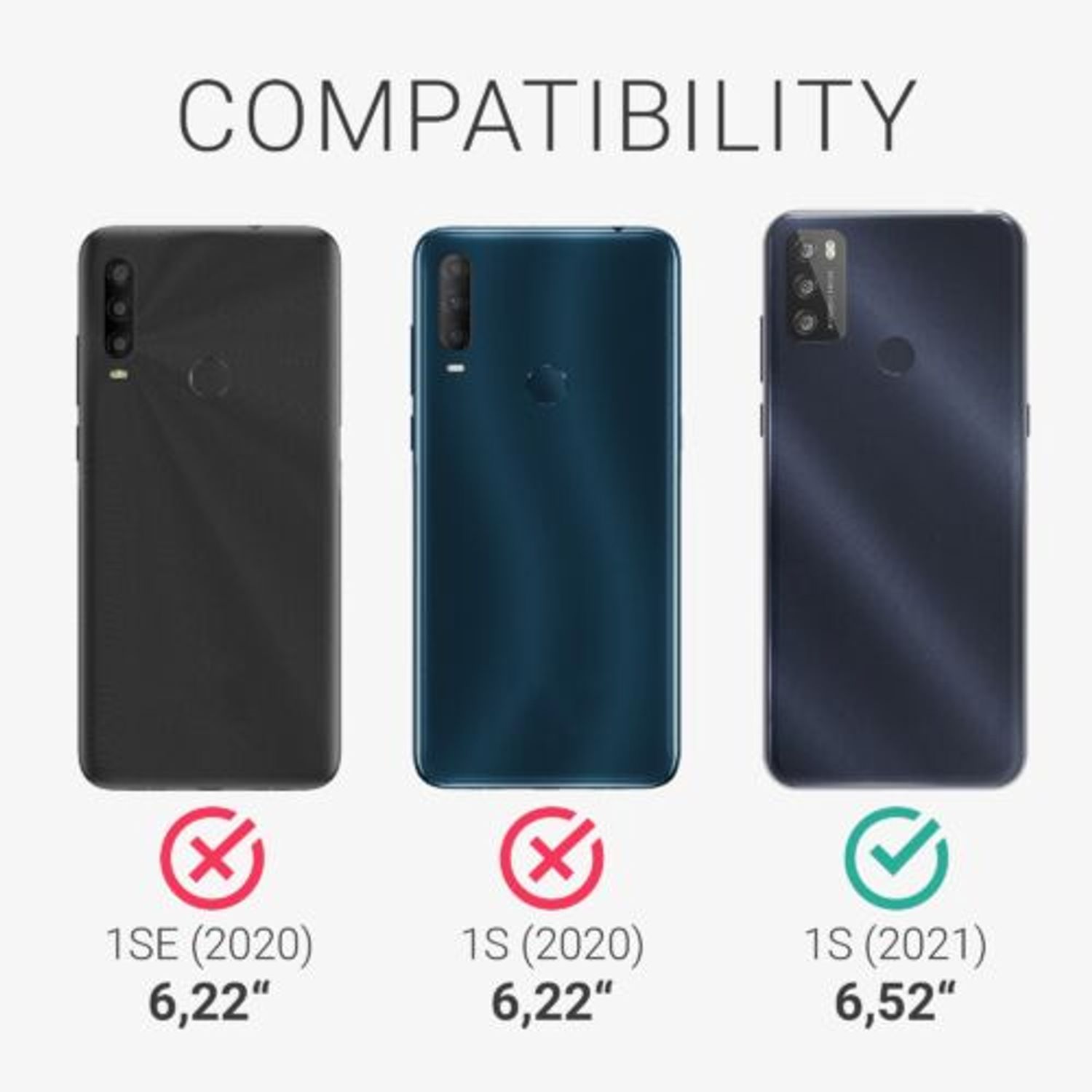Husa pentru Alcatel 1S (2021), Silicon, Negru, 54466.01 fotografia produsului View 3 L