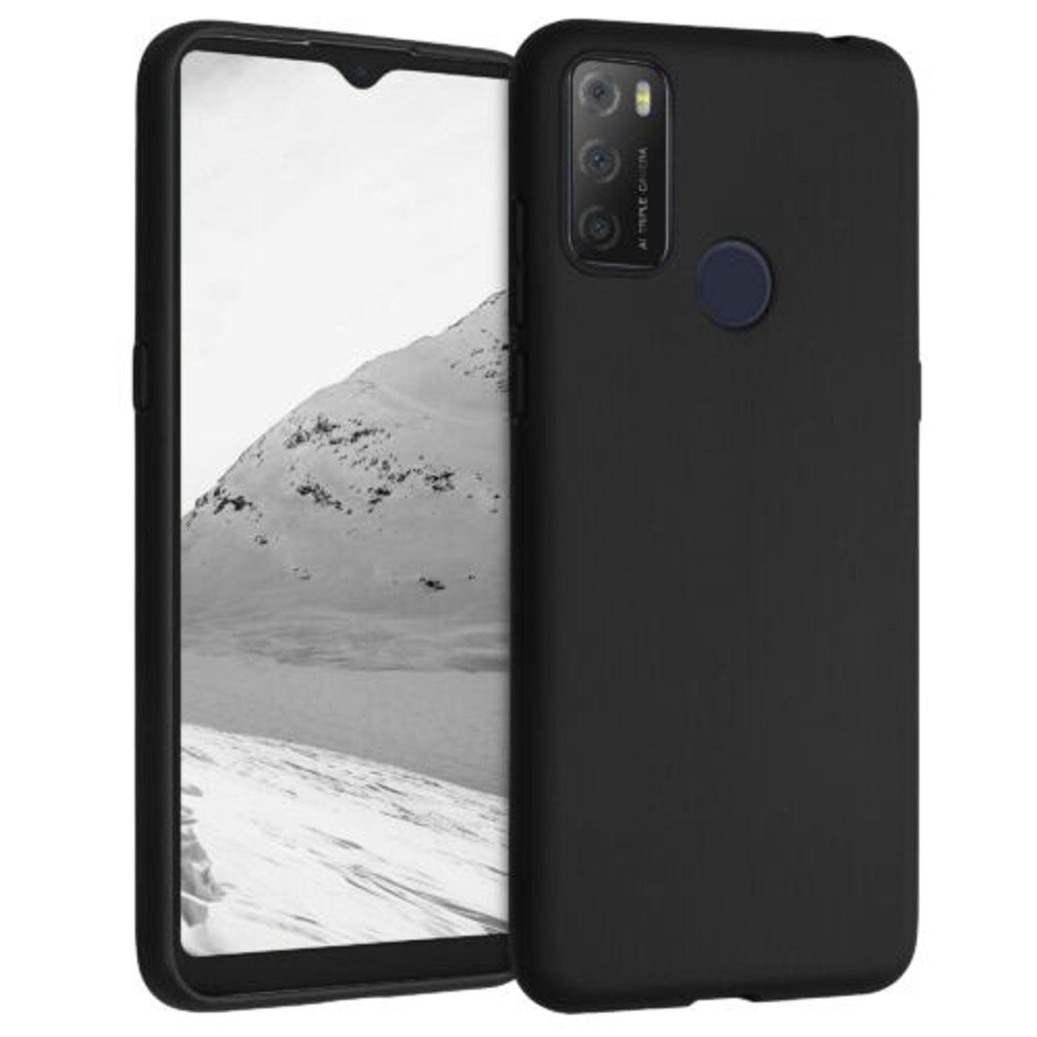 Husa pentru Alcatel 1S (2021), Silicon, Negru, 54466.01 fotografia produsului