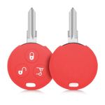 Husa Cheie Auto pentru Smart, 3 Butoane, Silicon, Rosu, 44157.09 fotografia produsului