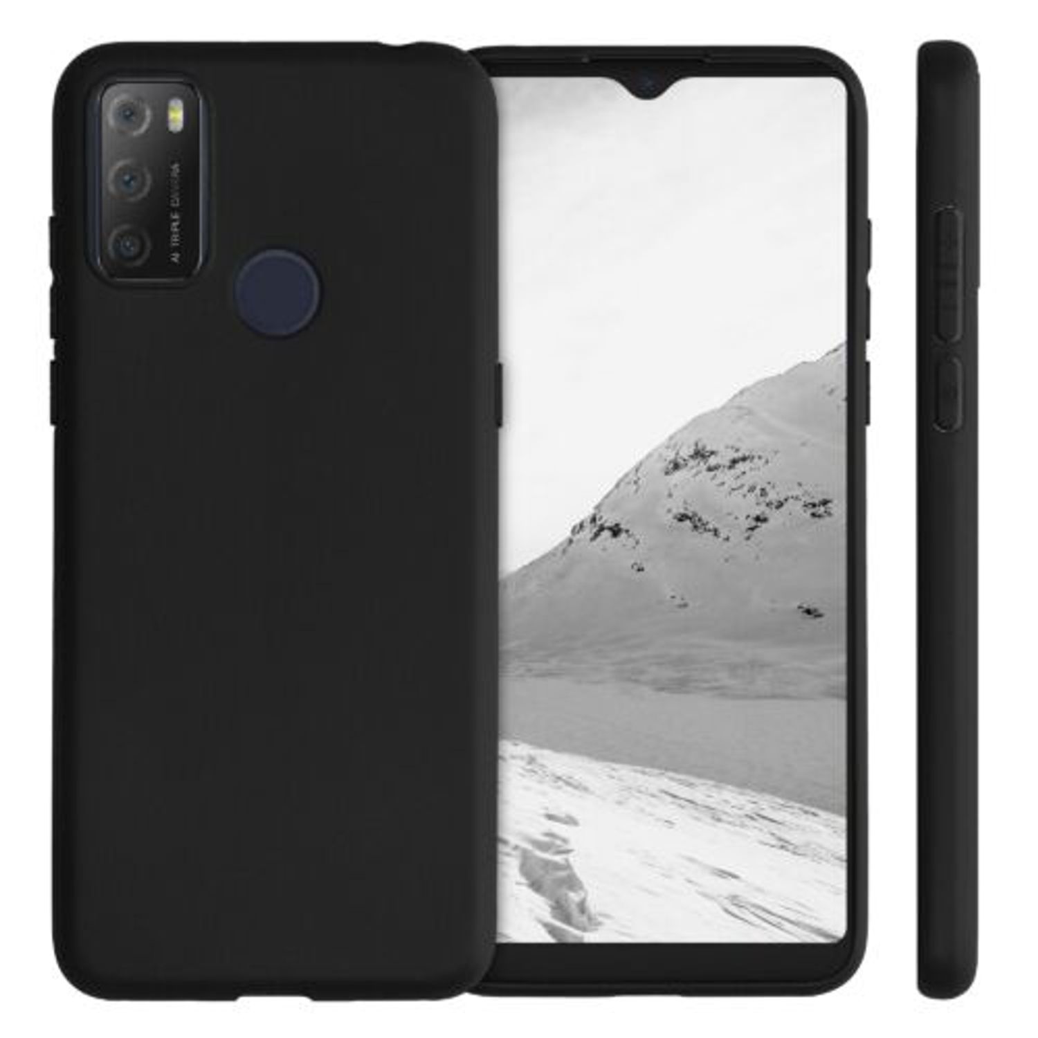 Husa pentru Alcatel 1S (2021), Silicon, Negru, 54466.01 fotografia produsului View 6 L