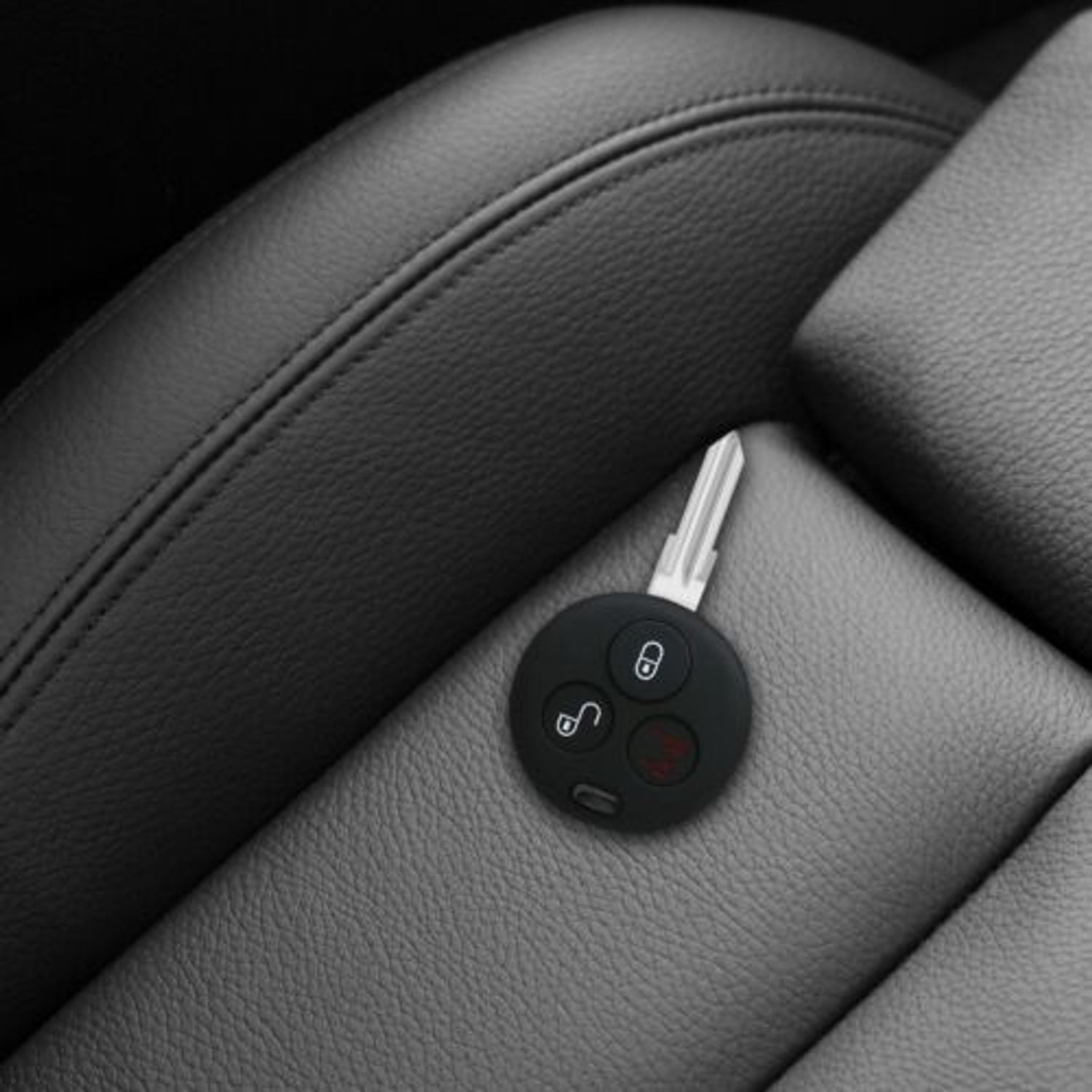 Husa Cheie Auto pentru Smart, 3 Butoane, Silicon, Albastru, 45658.03 fotografia produsului View 3 L