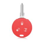 Husa Cheie Auto pentru Smart, 3 Butoane, Silicon, Rosu, 44157.09 fotografia produsului View 3 S